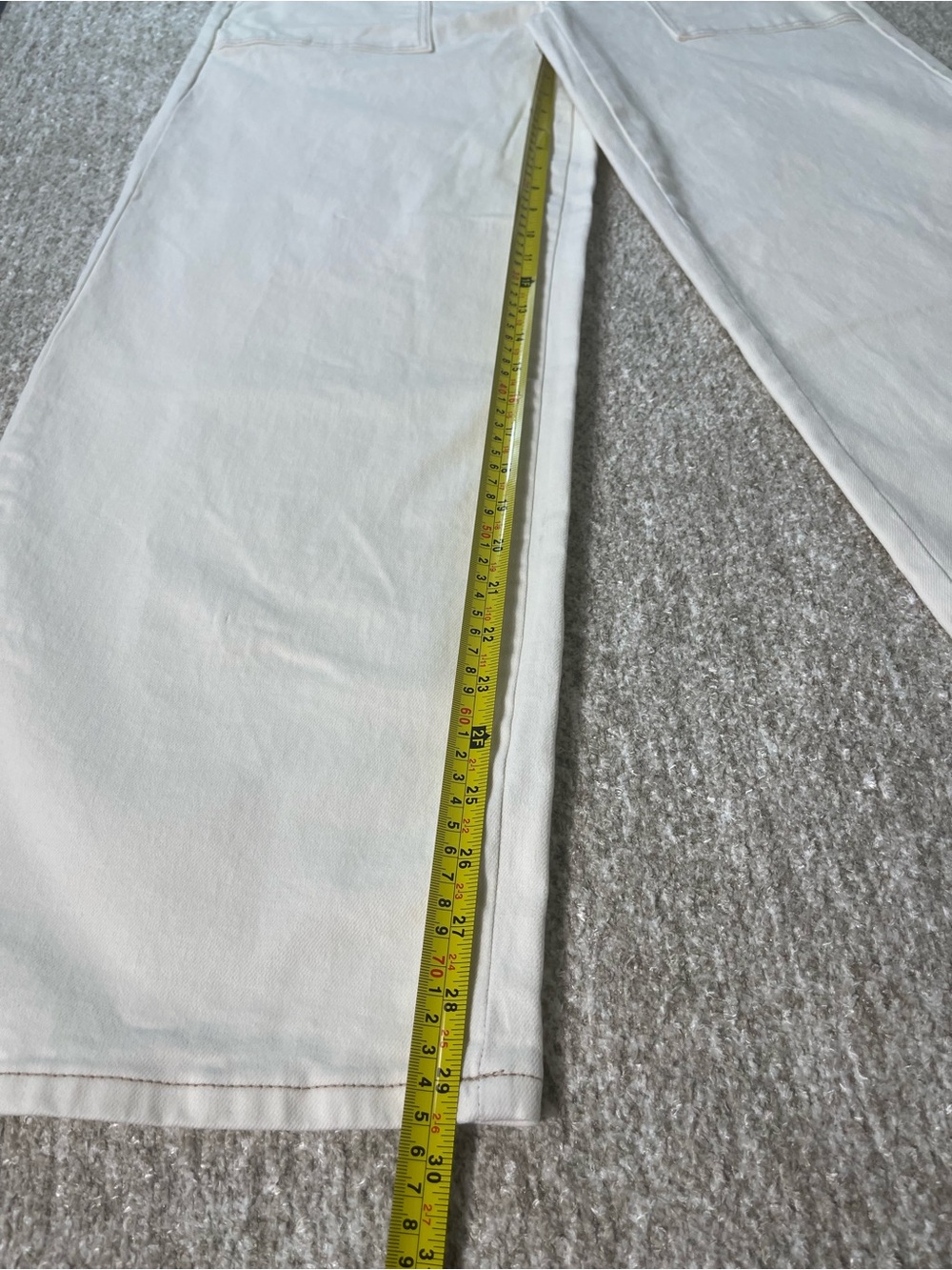 Women’s Time and Tru High Rise Relaxed Utility Trouser Ivory Size 12. NWT. #0351 - Picture 3 of 9